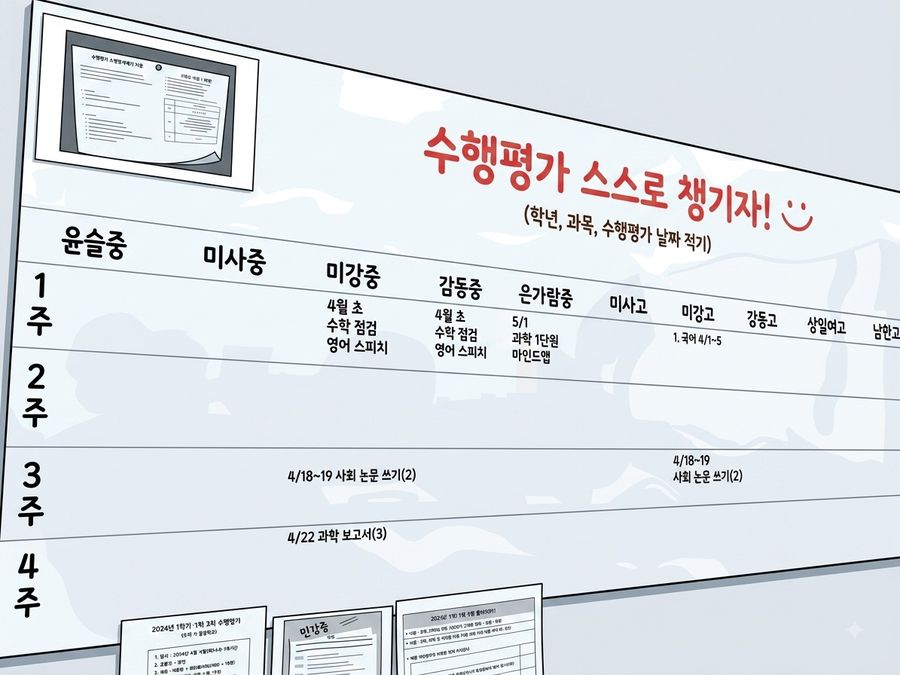 와와 교실 공간 일러스트